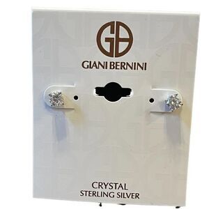 NWT Giani Bernini sterling silver crystal post earrings